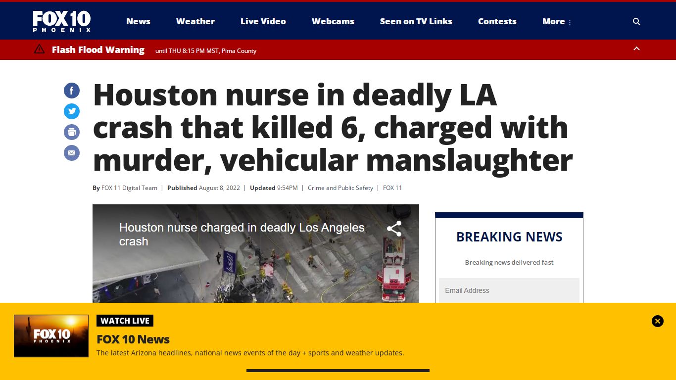 Houston nurse in deadly LA crash that killed 6, charged with murder ...